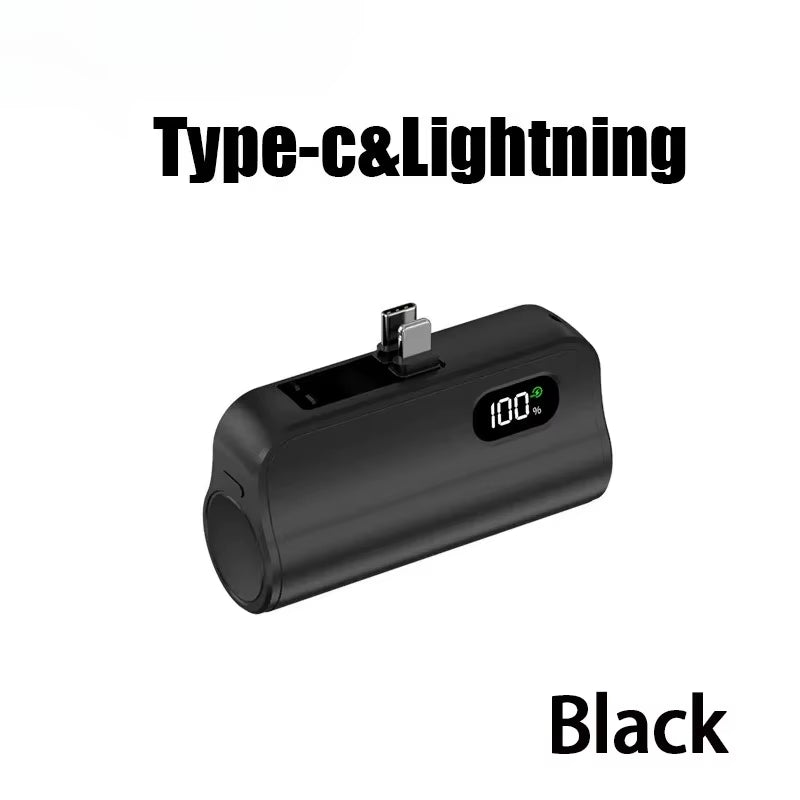 Mini Capsule 50000Mah High Capacity Power Bank Portable Wireless Fast Charging External Battery for Iphone Huawei Samsung