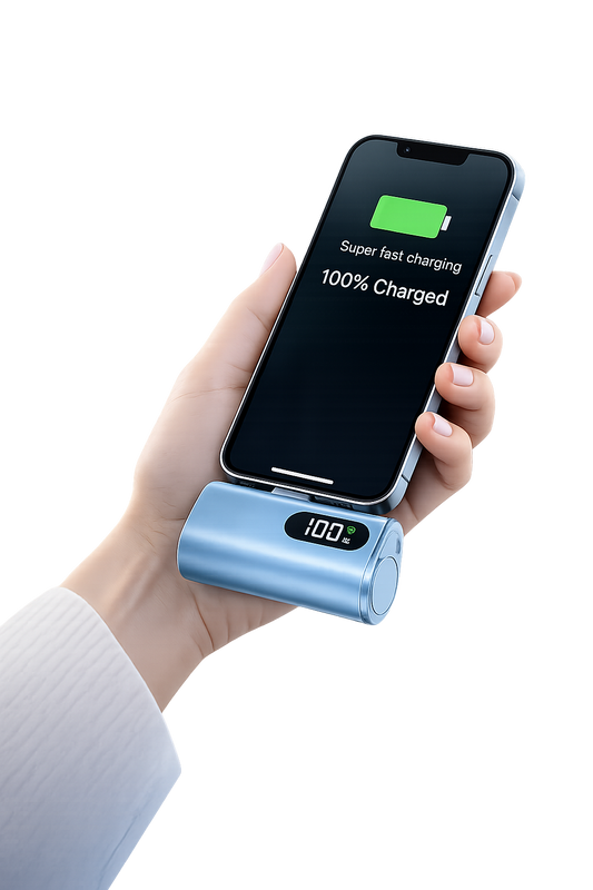 Mini Capsule 50000Mah High Capacity Power Bank Portable Wireless Fast Charging External Battery for Iphone Huawei Samsung