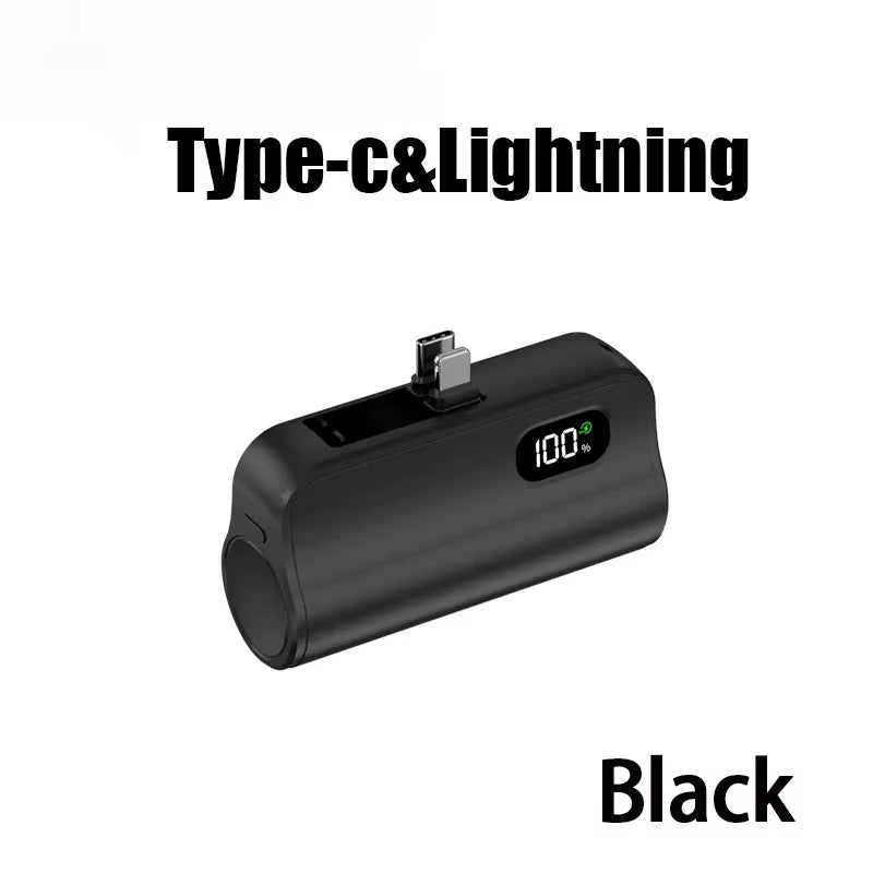 Mini Capsule 50000Mah High Capacity Power Bank Portable Wireless Fast Charging External Battery for Iphone Huawei Samsung